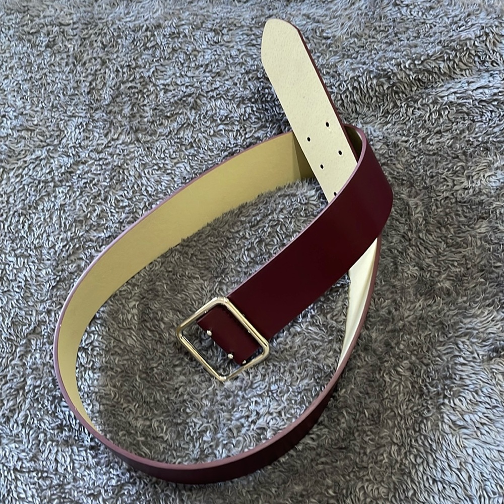 NWOT Dark Red Leather belt